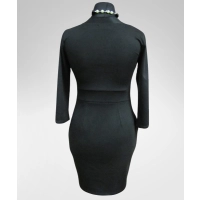 Romantyczna sukienka tulipan dla puszystej - czarna